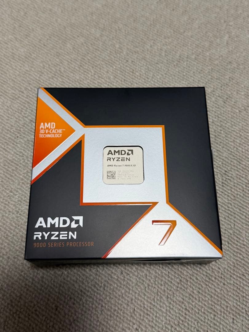 【即納】AMD Ryzen 7 9800X3D CPU 未開封
