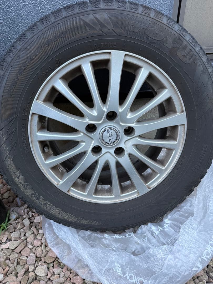 スタッドレス&アルミホイル4本セット アルファード装着 16インチ