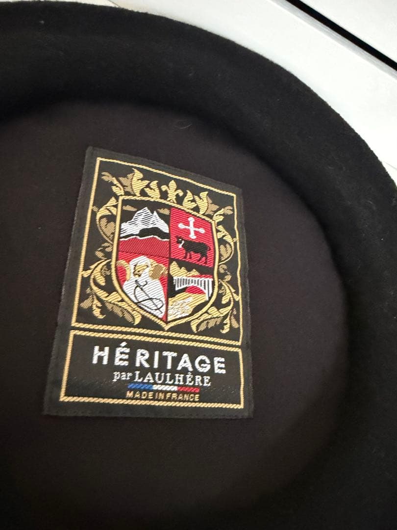 HÉRITAGE par LAULHÈRE 黒 ウール　ベレー帽　新品未使用
