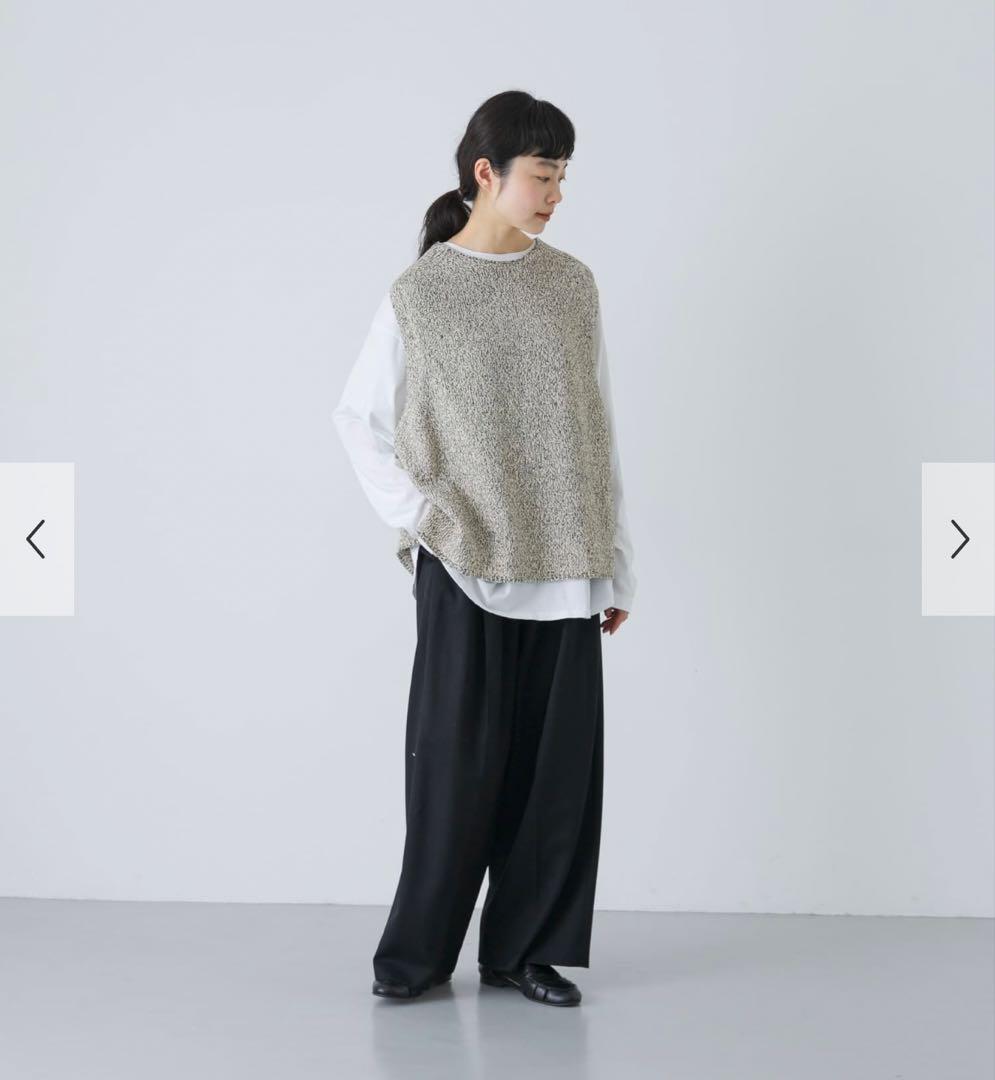 かぐれ　今季　新品　テープヤーンニットベスト　2026春夏