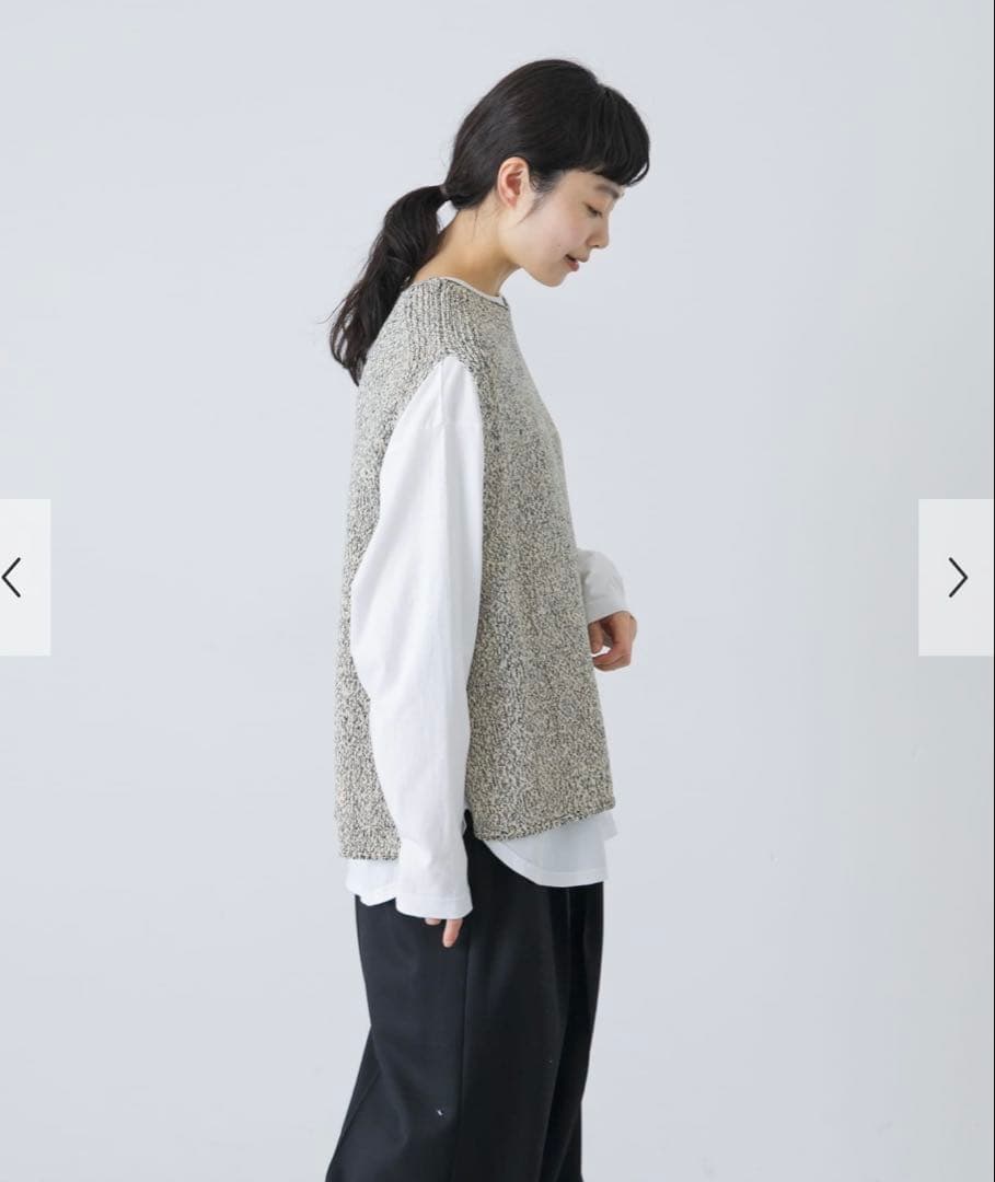 かぐれ　今季　新品　テープヤーンニットベスト　2026春夏