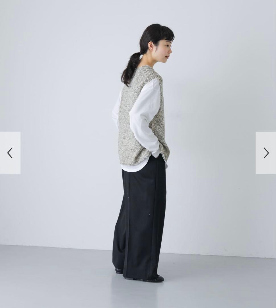 かぐれ　今季　新品　テープヤーンニットベスト　2026春夏