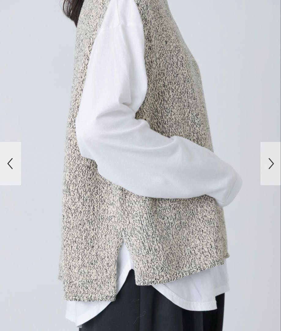 かぐれ　今季　新品　テープヤーンニットベスト　2026春夏