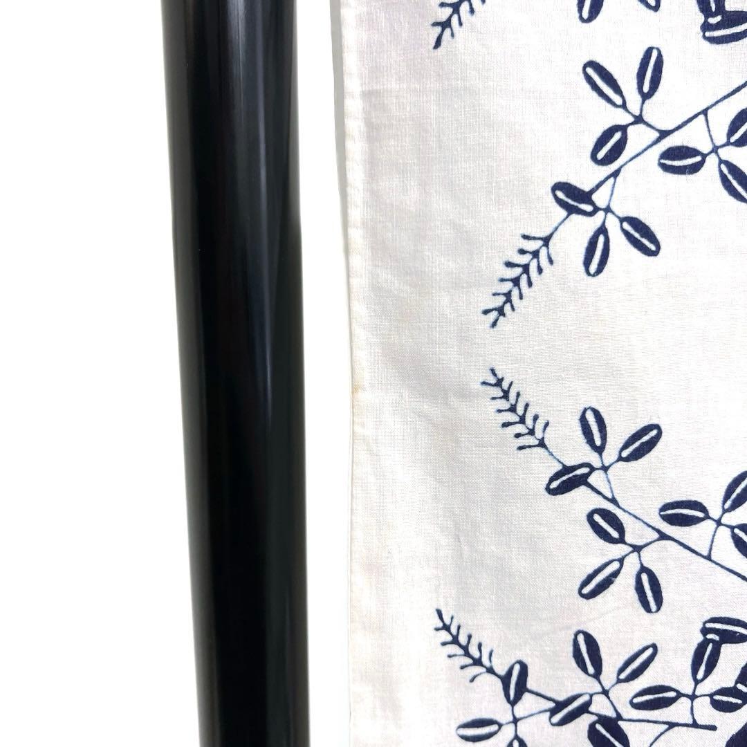 浴衣　朝顔　萩　稲穂　白地　ネイビー　着物　074a d