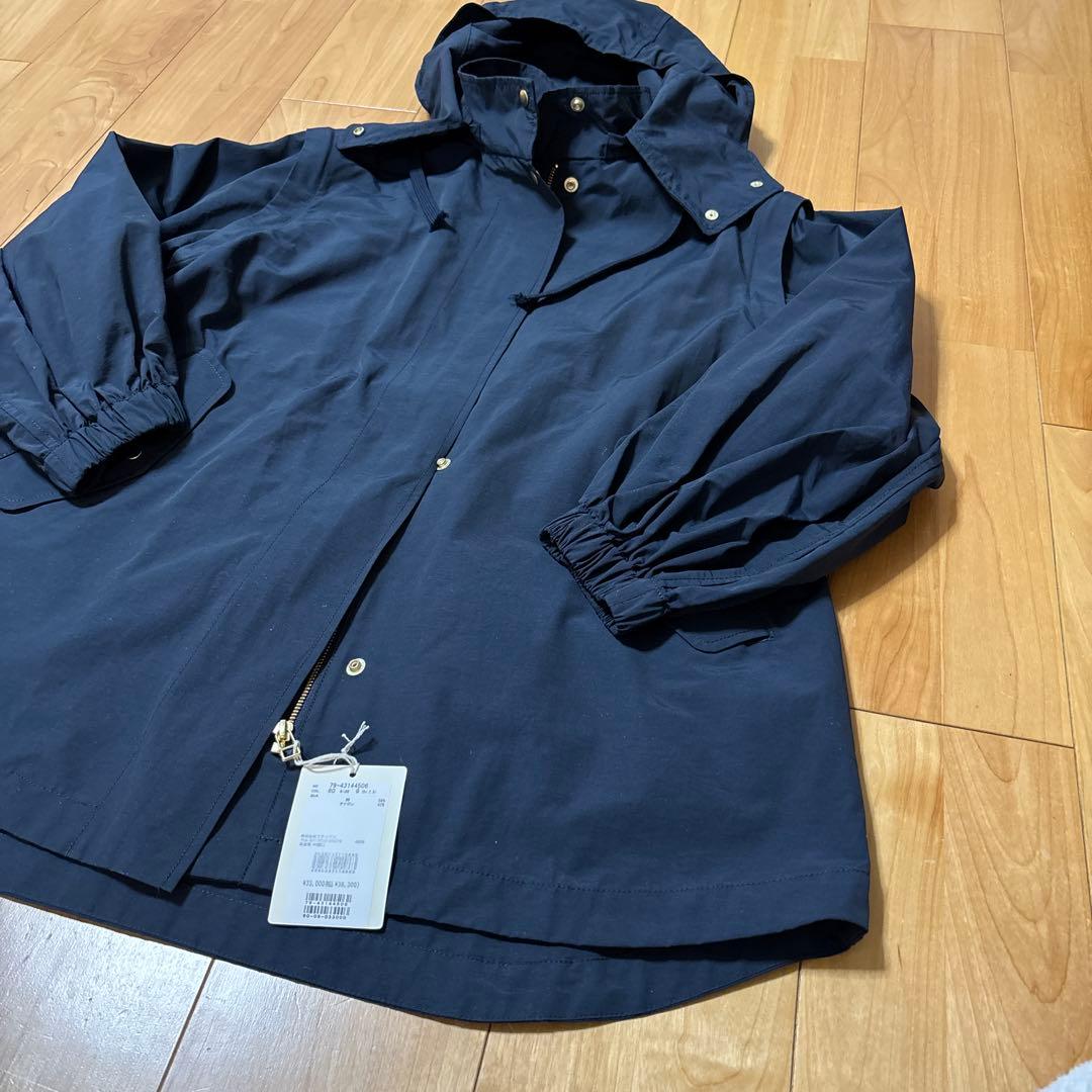 【yvon】イヴォン　ネイビー フード付き モッズコート2WAY オーバーサイズ