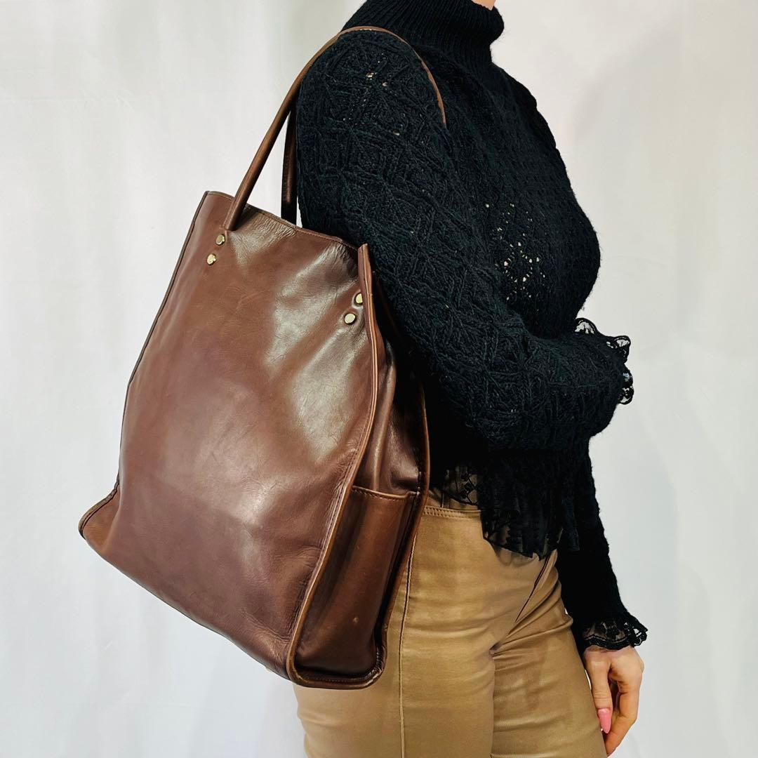 SOMES ソメスサドル　レザー ビジネスバッグ　トート　ブラウン　男女兼用