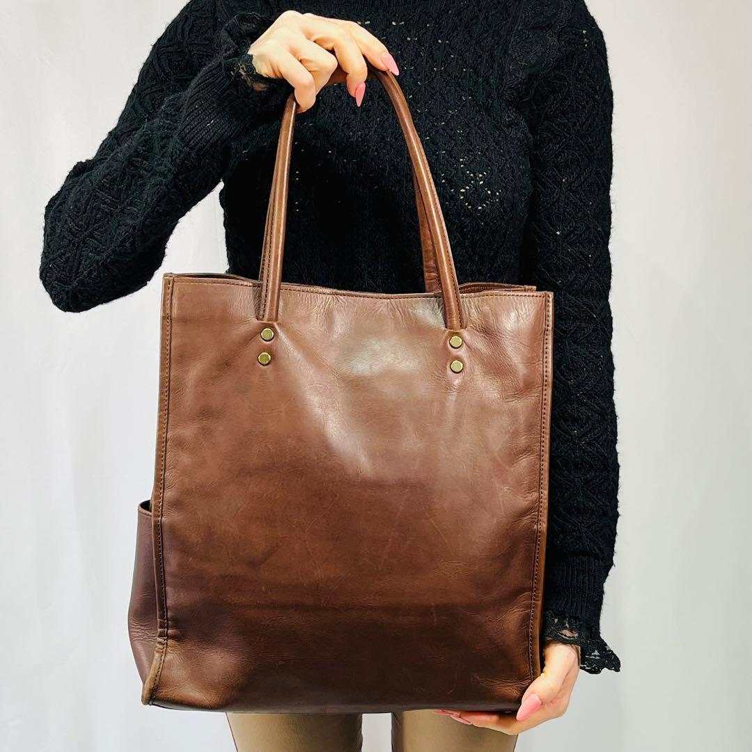 SOMES ソメスサドル　レザー ビジネスバッグ　トート　ブラウン　男女兼用