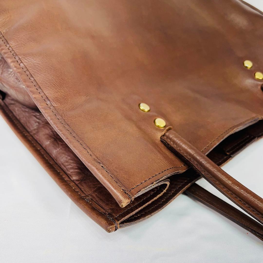 SOMES ソメスサドル　レザー ビジネスバッグ　トート　ブラウン　男女兼用