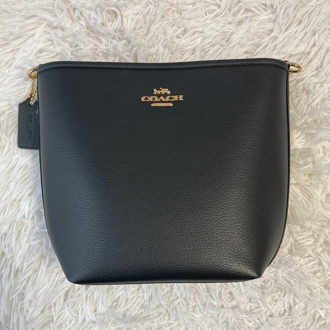 極美品　現行　コーチ　ショルダーバッグ　シティ バケット バッグ　2way 黒