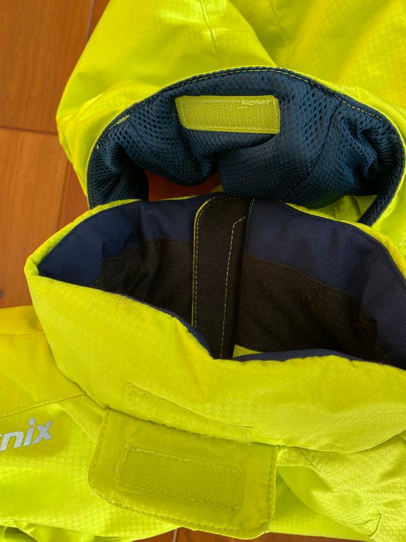 phenix 子ども用スキーウェア 蛍光イエロー/ネイビ