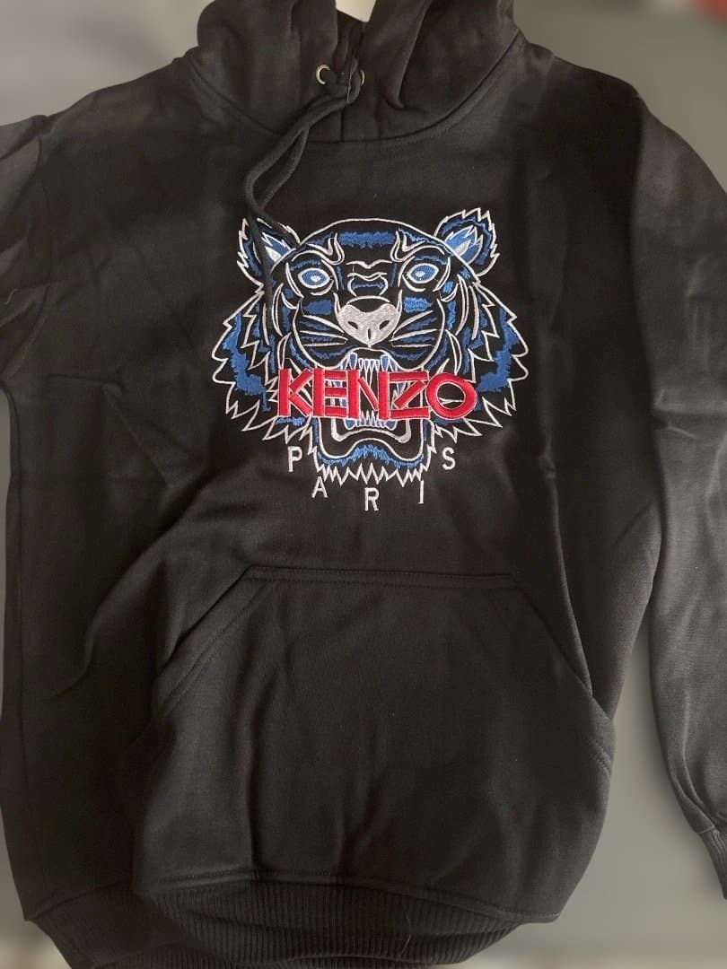 KENZO トラ刺繍 パーカー 黒
