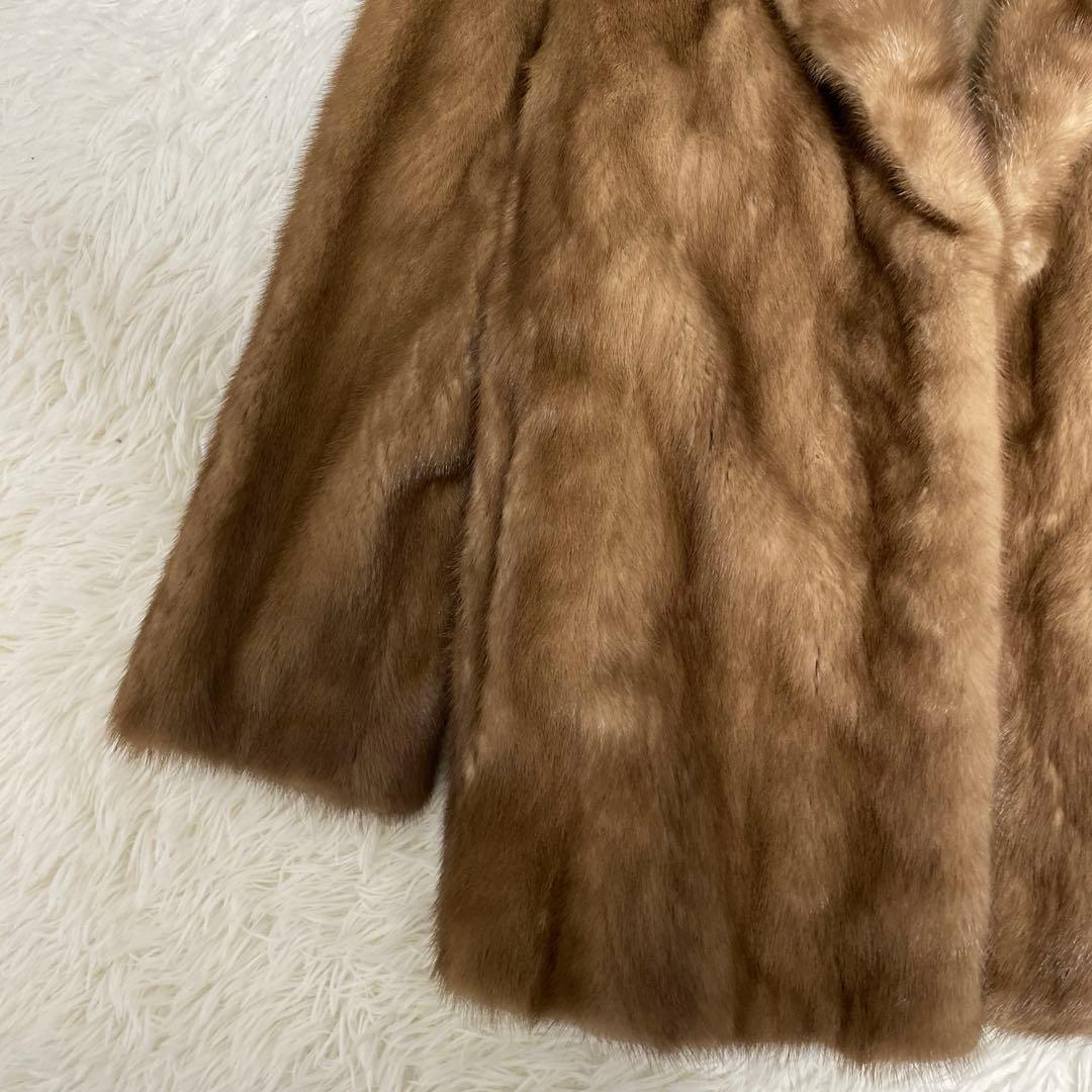 金タグ 美品 サガミンク リアルファーコート エレガント 高級 11号