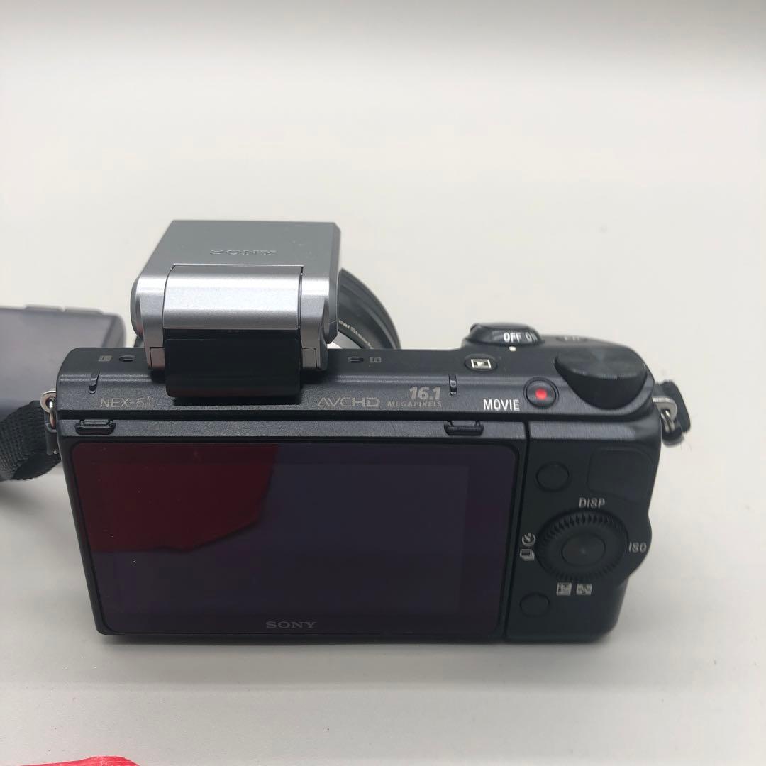 ソニー　SONY　一眼レフ　NEX-5T　ブラック　レンズ　フラッシュ　O