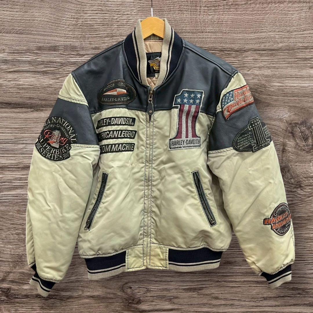 26B5 美品 L ハーレーダビッドソン スタジャン 刺繍