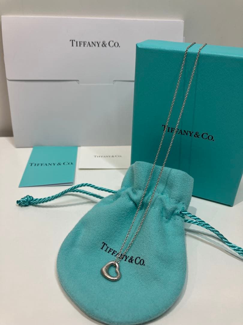 TIFFANY&Co.ティファニーオープンハートネックレス　シルバー 925
