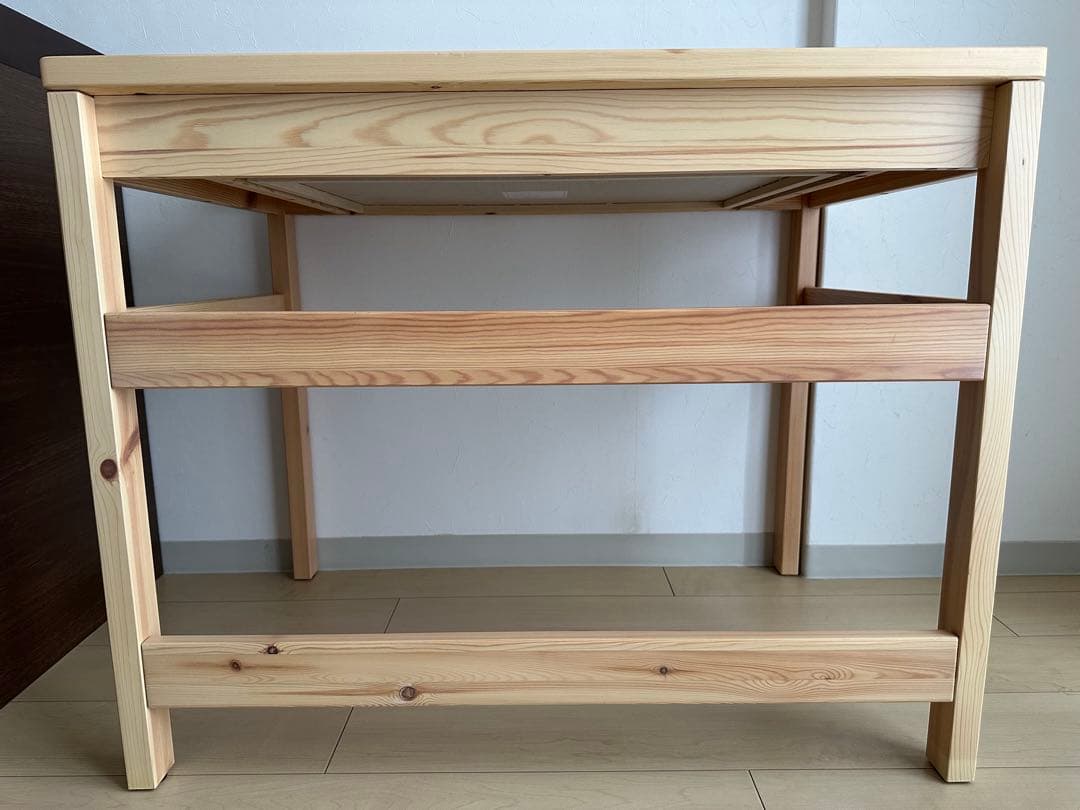 【美品】無印良品　パイン材デスク② 学習机　天然木