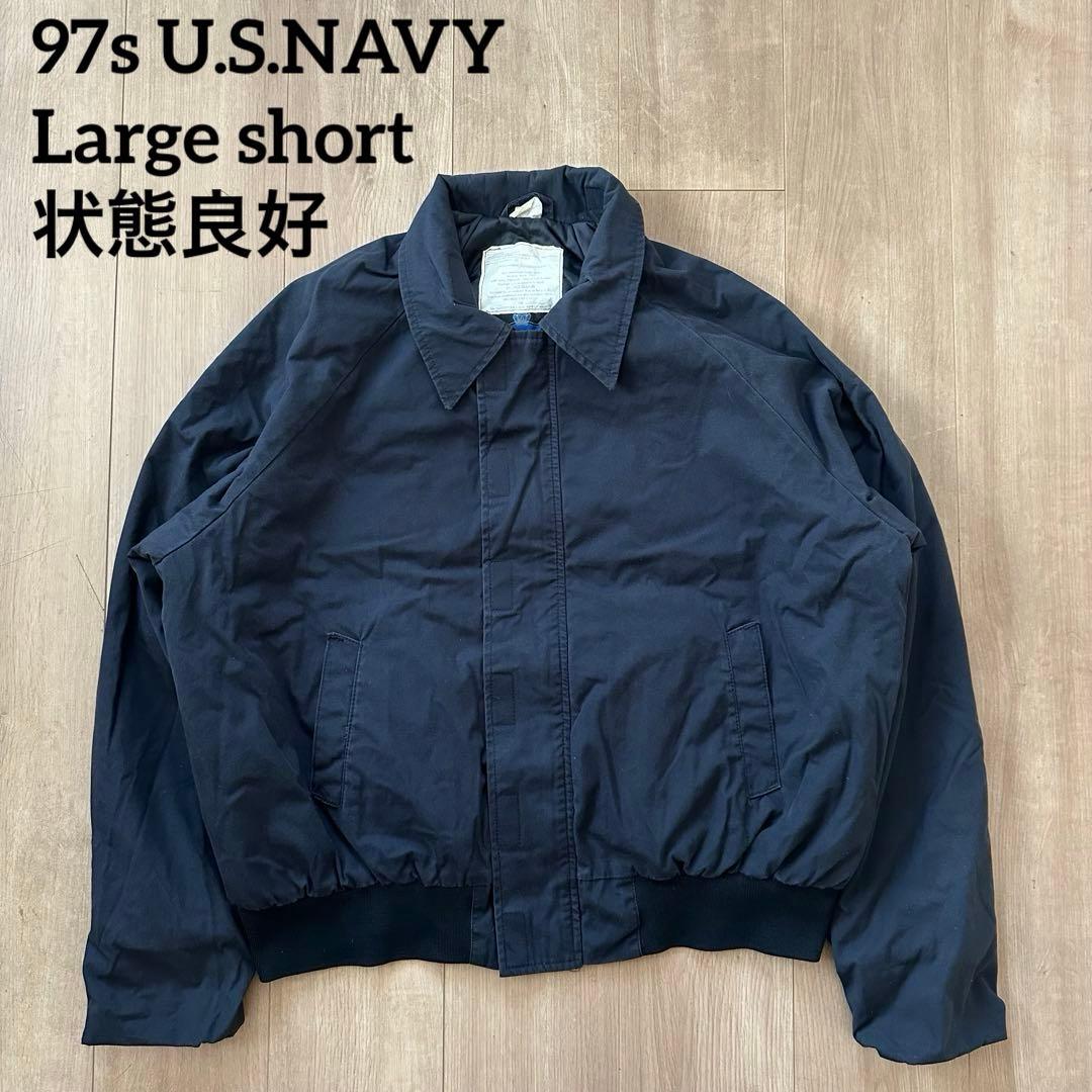 【状態良好】97s U.S.NAVY UTILITY JACEKT ブラック L