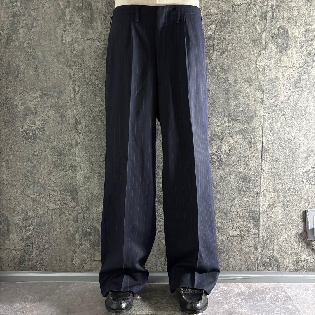 パンツ 60s Vintage pin stripe wide wool slacks