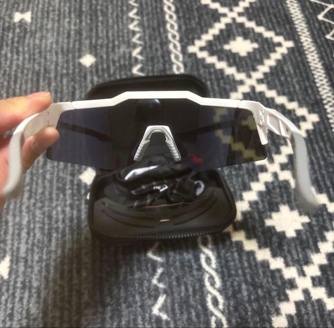 100%スポーツサングラス 青色ミラー レンズ ケース付き