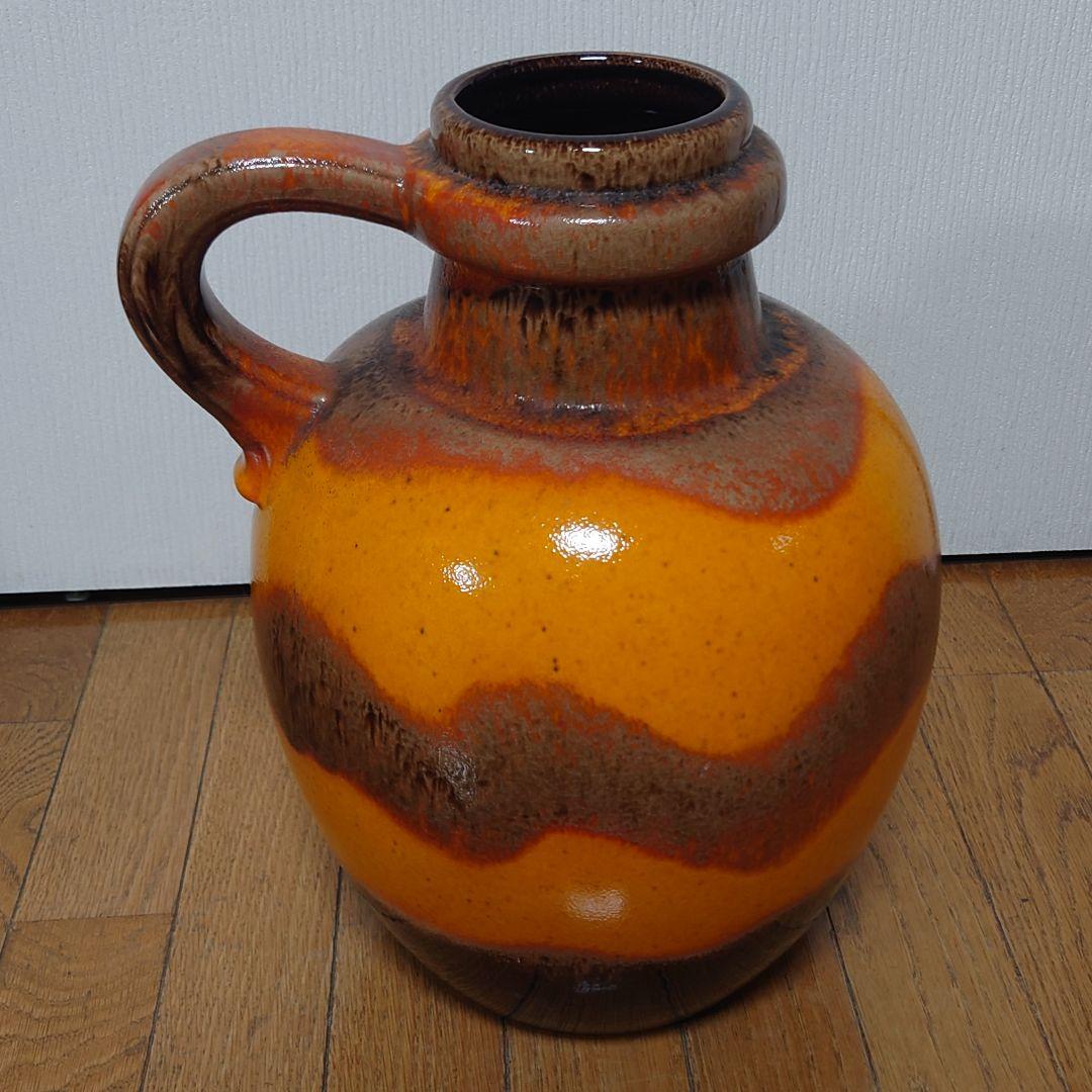 西ドイツ製 ヴィンテージ陶器シューリッヒ社製「ファットラヴァ」様式の花瓶