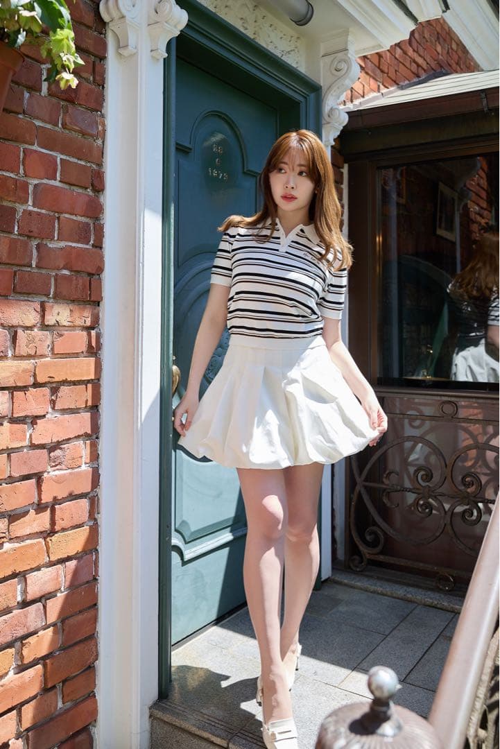 【Herlipto】Bubble Cotton Mini Skirt【タグ付き】