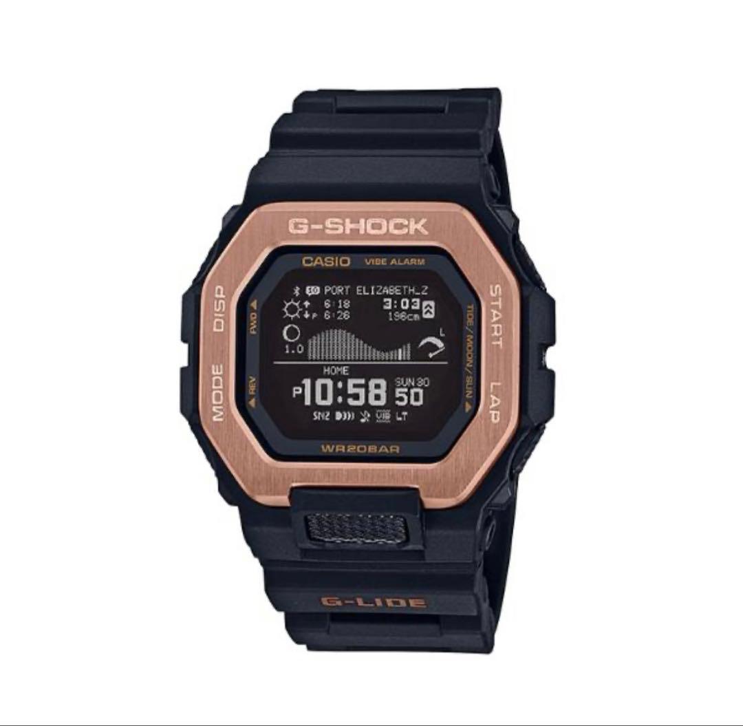 メタルバンドカスタム！ G-SHOCK G-LIDE ゴールド GBX-100