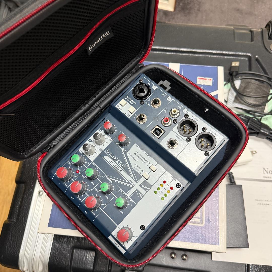 【美品／ケース付】Soundcraft Notepad-5 USBミキサー