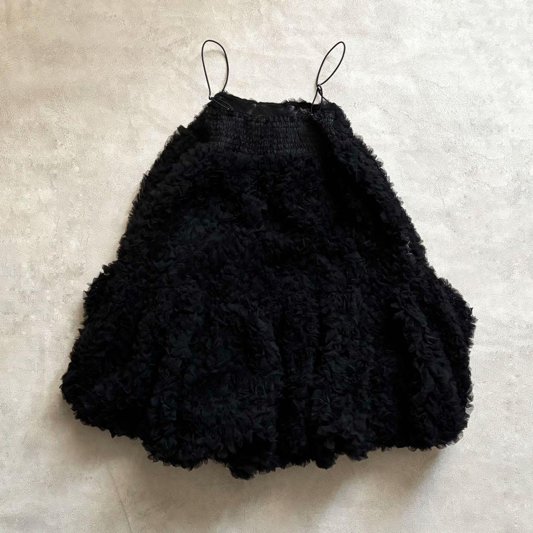 POPPY TULLE BALLOON TUNIC BLACK あさぎーにょ