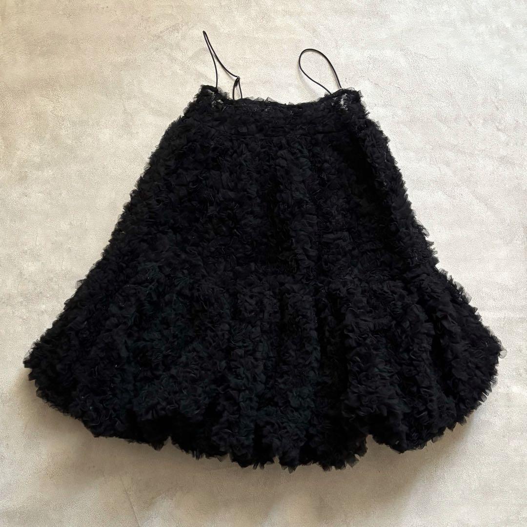 POPPY TULLE BALLOON TUNIC BLACK あさぎーにょ