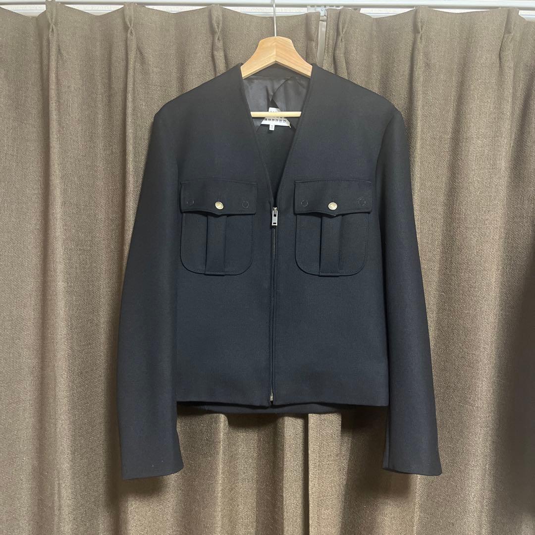 マルジェラ　ノーカラージャケット　ブラック