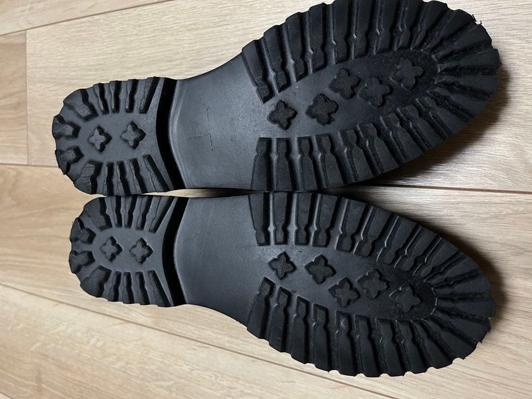 yuu　Mazell ブラック ローファー ゴールドバックル 23.5