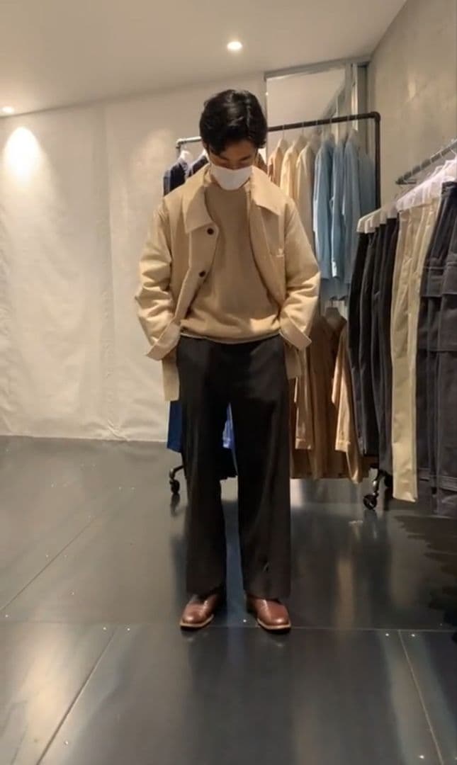 ets.materiaux ceremony pants チャコール