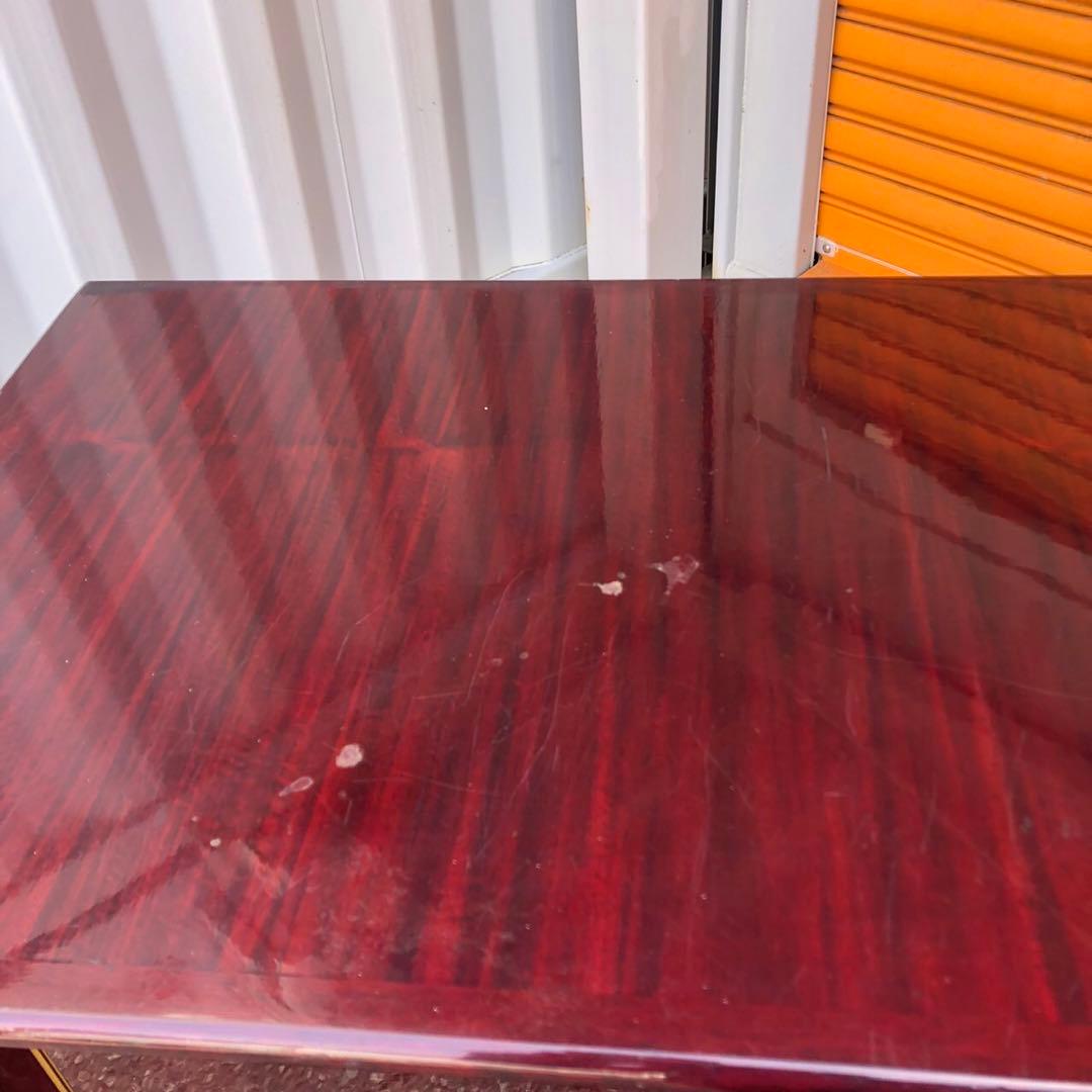 アンティーク　マホガニー　下駄箱　ワインレッド木製収納キャビネット