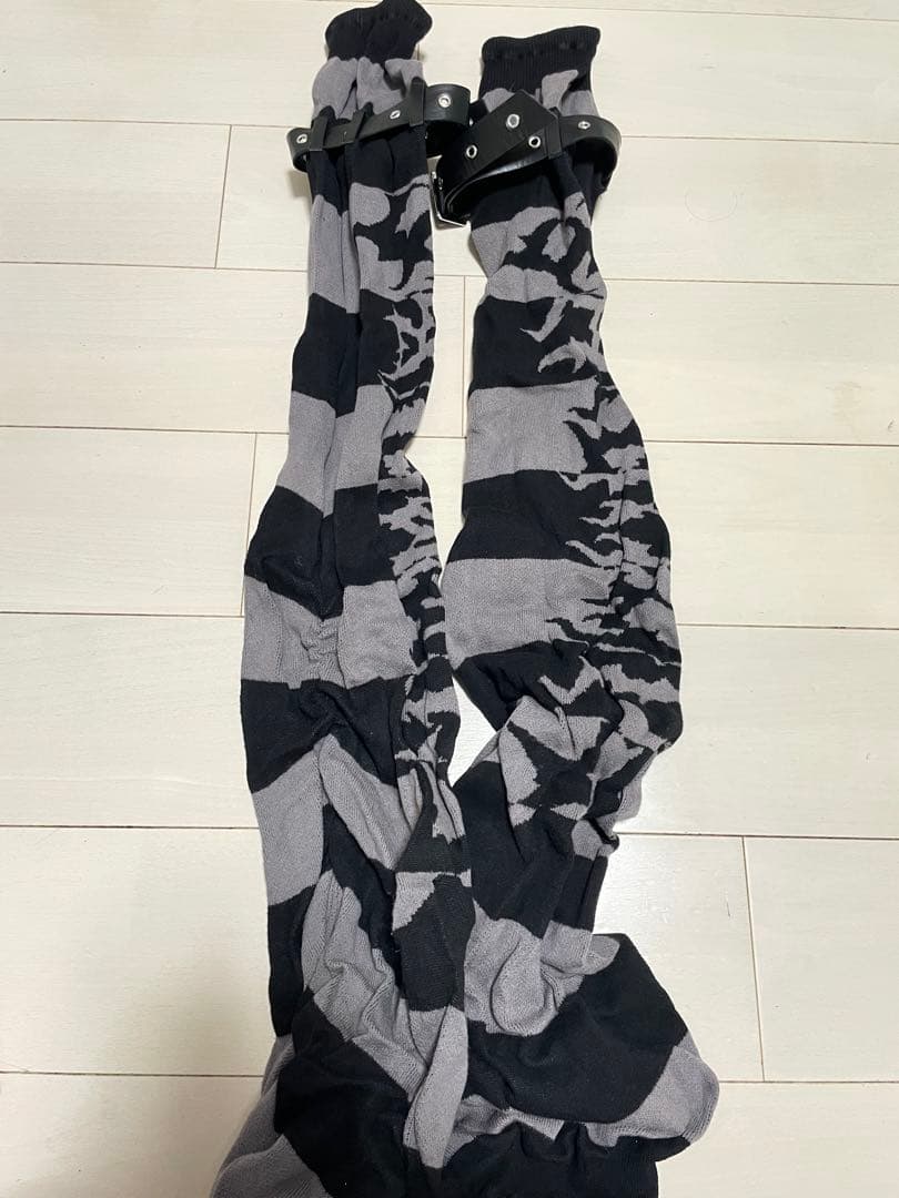 【完売品】dimmoire BIGロゴ ニーハイウォーマー グレー