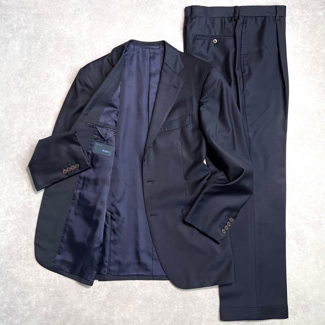 【美品】ビームスF ネイビースーツセットアップ 95