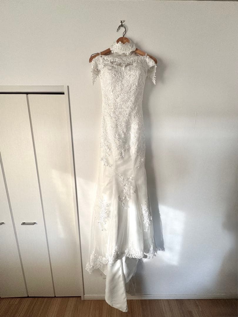 試着のみ|オフショル マーメイド ウェディングドレス 前撮り/フォトウェディング