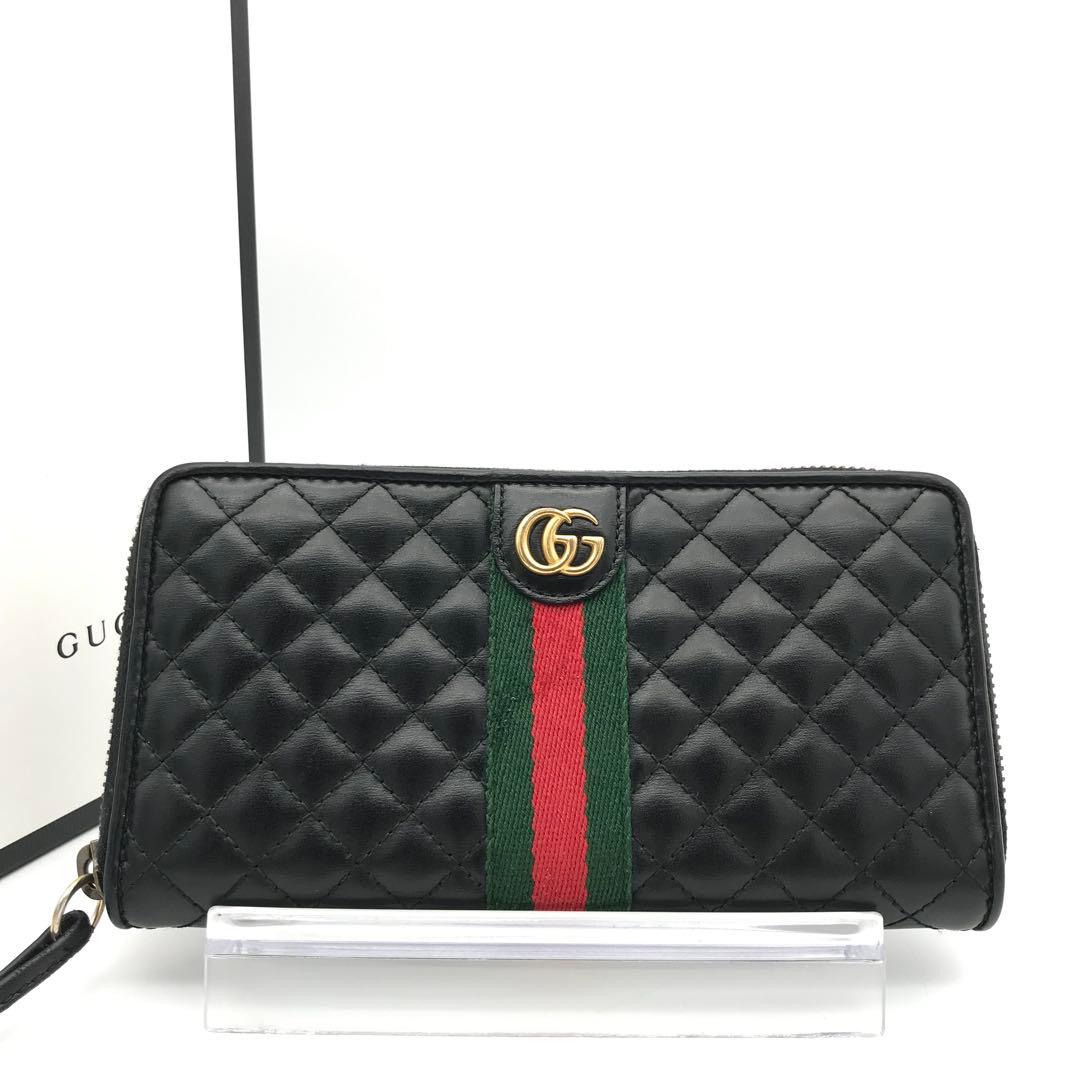 正規品　新品同様　グッチ財布　グッチggマーモント グッチ花柄　キルティング
