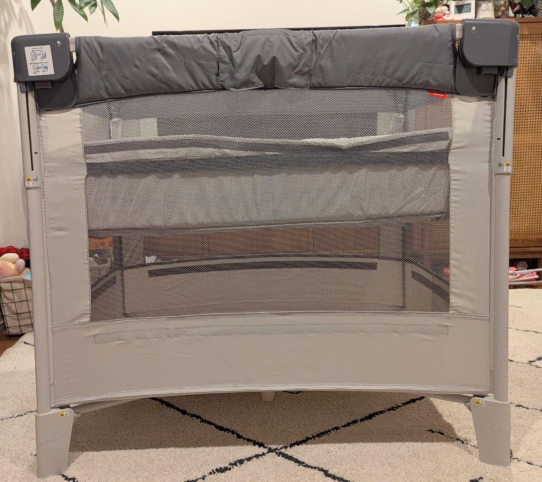 美品 Aprica 折り畳みベビーベッド ココネルエアー