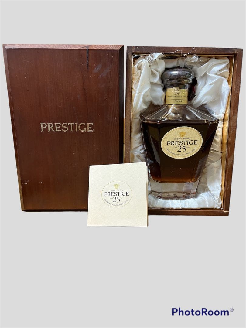 【希少】サントリープレステージ25年　限定品　ウイスキー　木箱付き