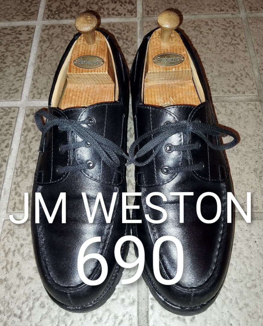 JMウェストン◇ヨットダービー◇690◇ブラック◇5 1/2D◇ロシアンカーフ