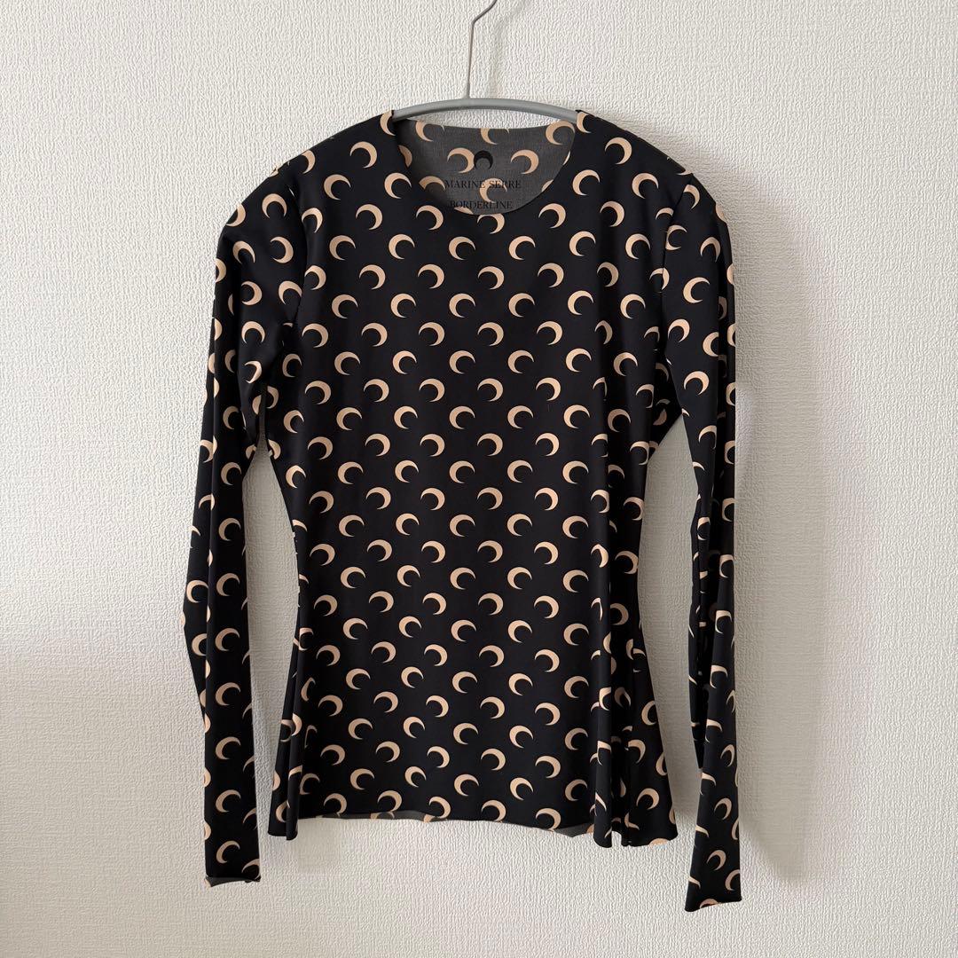 MARINE SERRE セカンドスキン　トップス　ブラック　M