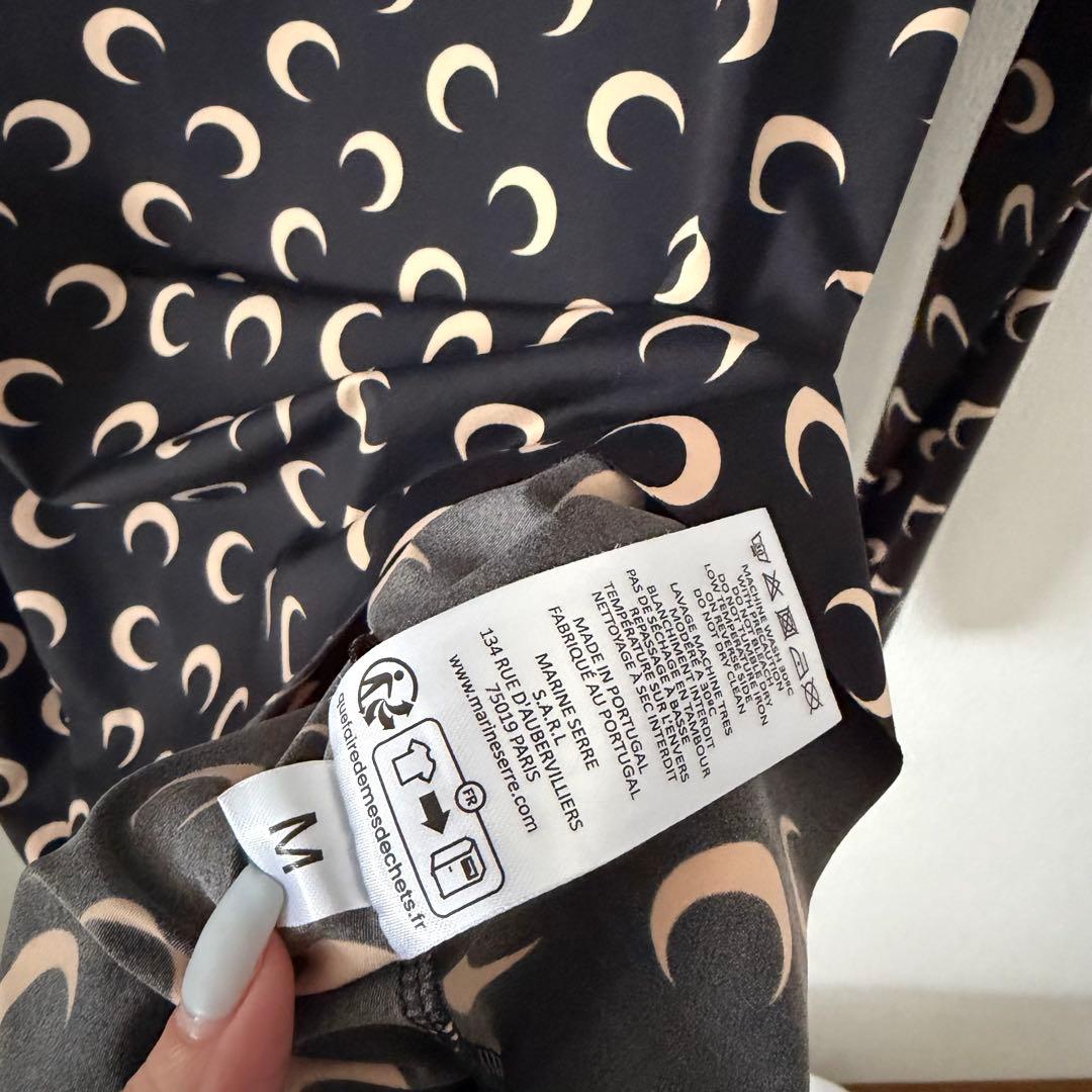 MARINE SERRE セカンドスキン　トップス　ブラック　M