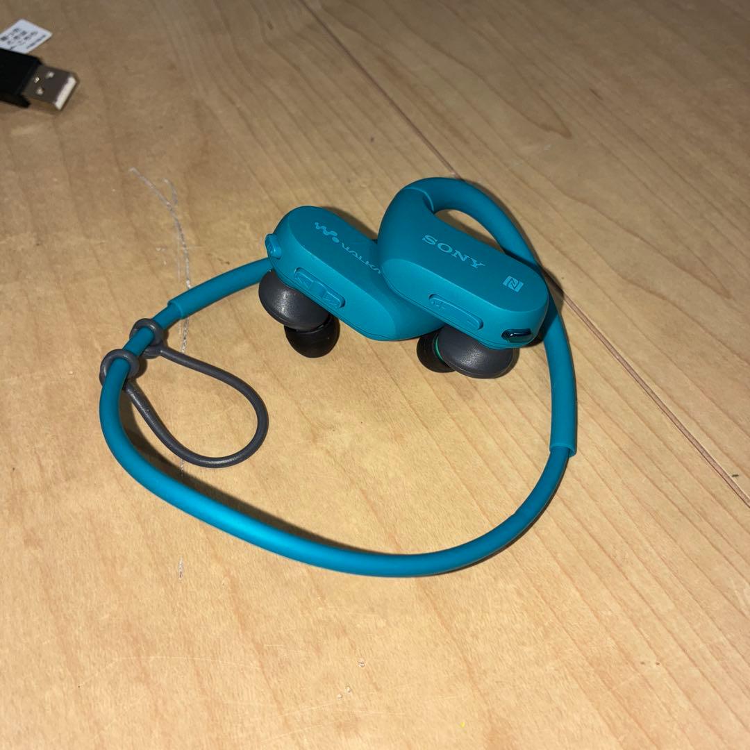 極美品　SONY NW-WS623 ワイヤレスイヤフォン　ブルー色