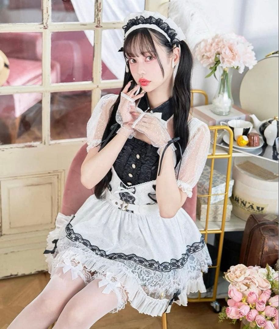 Malymoon ダマスクジャガードロイヤルメイドドレス コスプレ