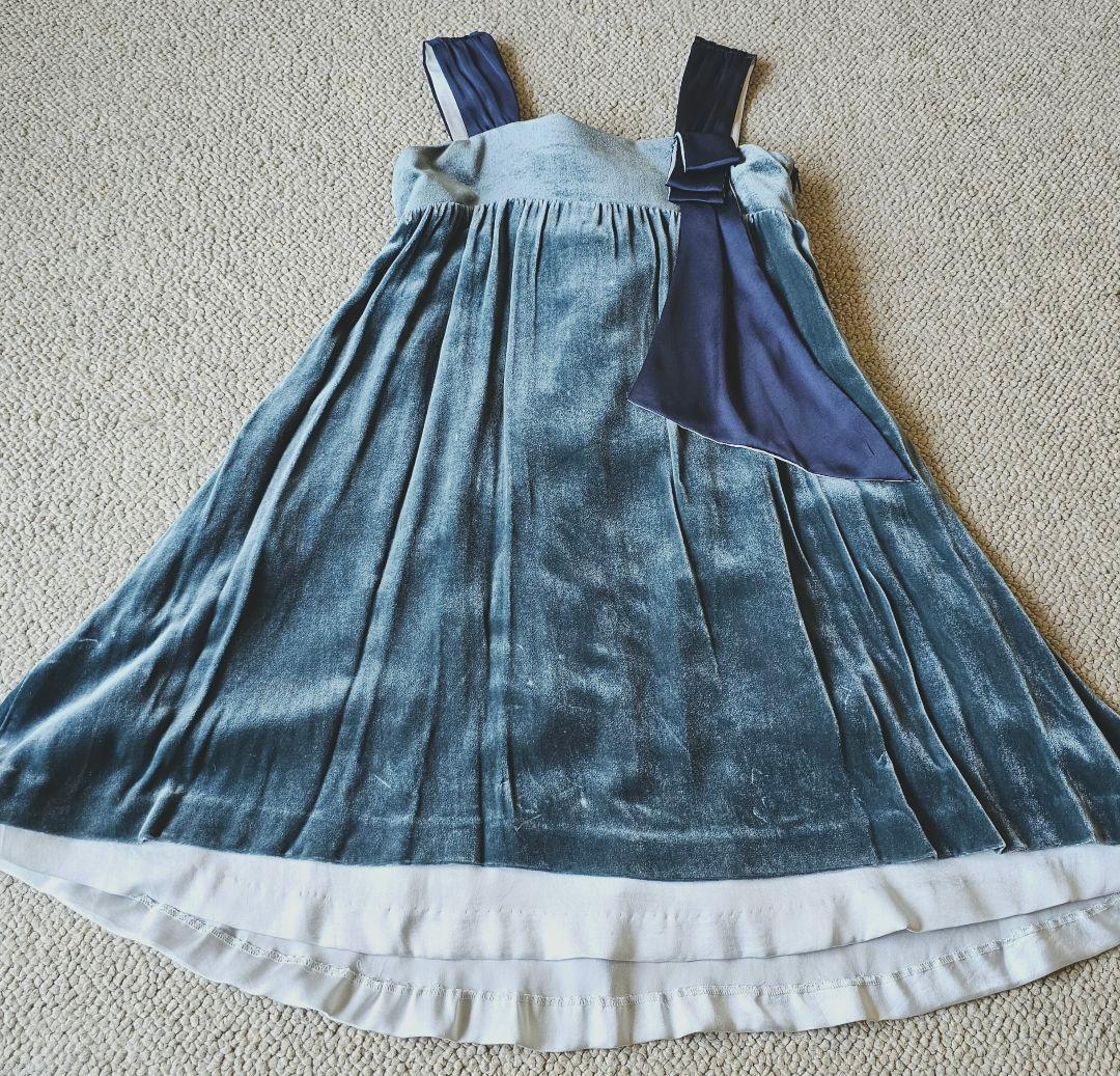 ゆめりすと ドレス　サイズ11 　ターコイズ ブルーとジルワンピース140