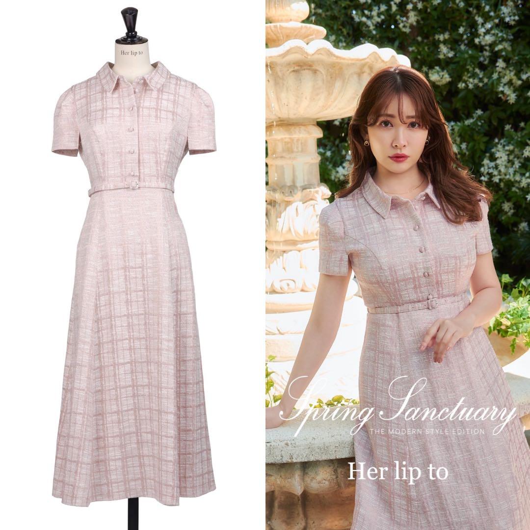 ハーリップトゥ　herlipto Annecy Belted Dress M