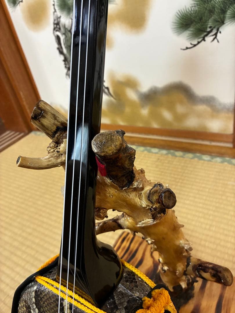 沖縄三線！貴重！知念大工型！本蛇皮！本張り！【一枚張り】⑦⓬