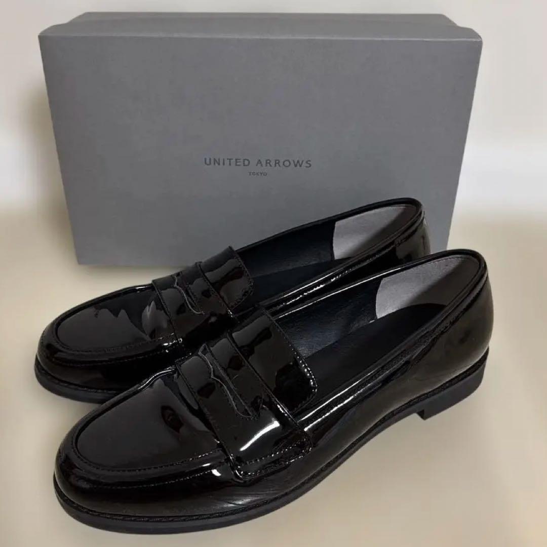 【超美品】UNITED ARROWS ブラックローファー