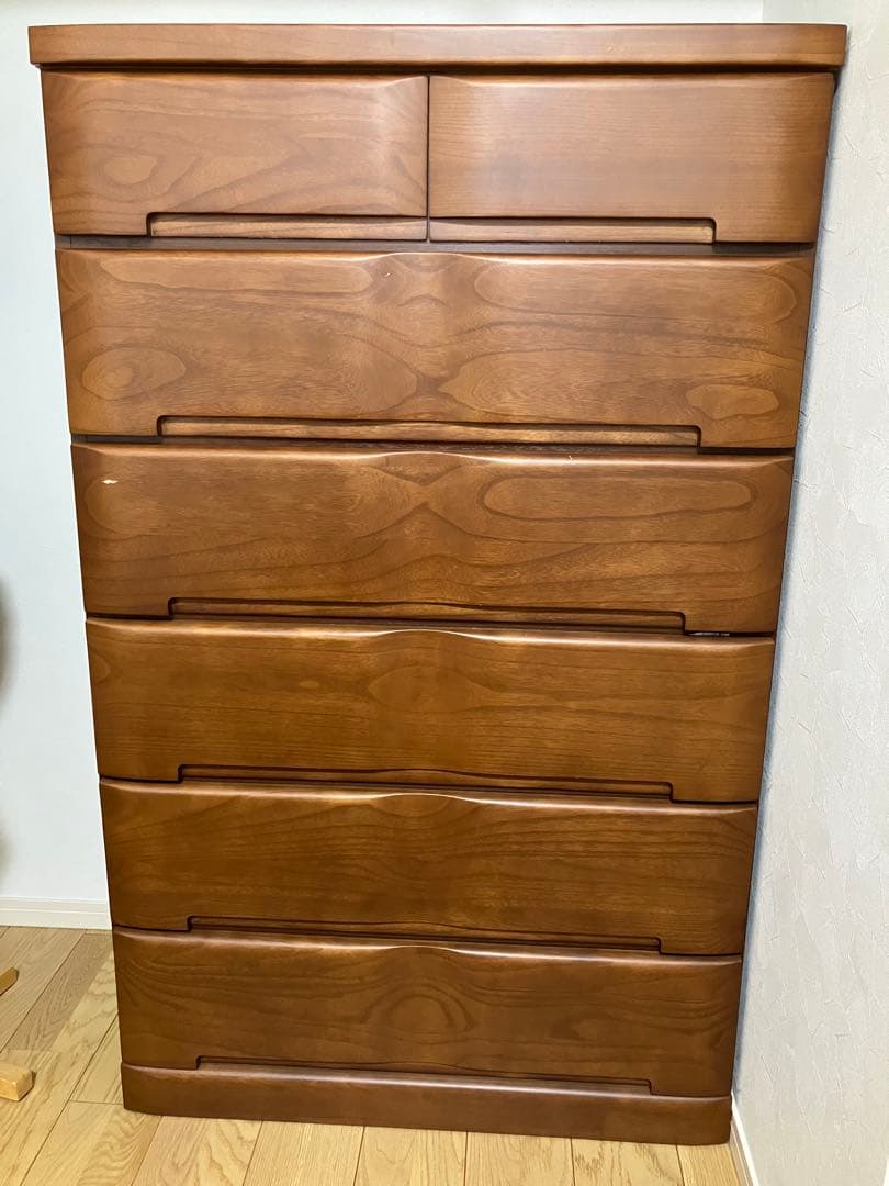 木製チェスト 7引き出し ブラウン