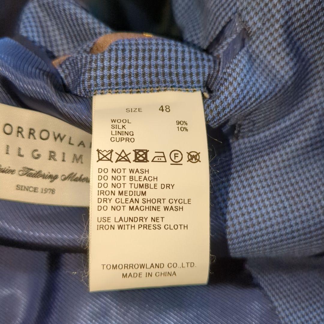トゥモローランド ピルグリム カノニコ別注 48サイズ ウール シルク混 ブルー